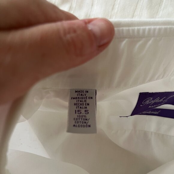 Ralph Lauren Purple Label White Shirt Men’s Size 15.5 - Picture 4 of 9